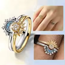 Anillo Sol Y Luna 2 En 1