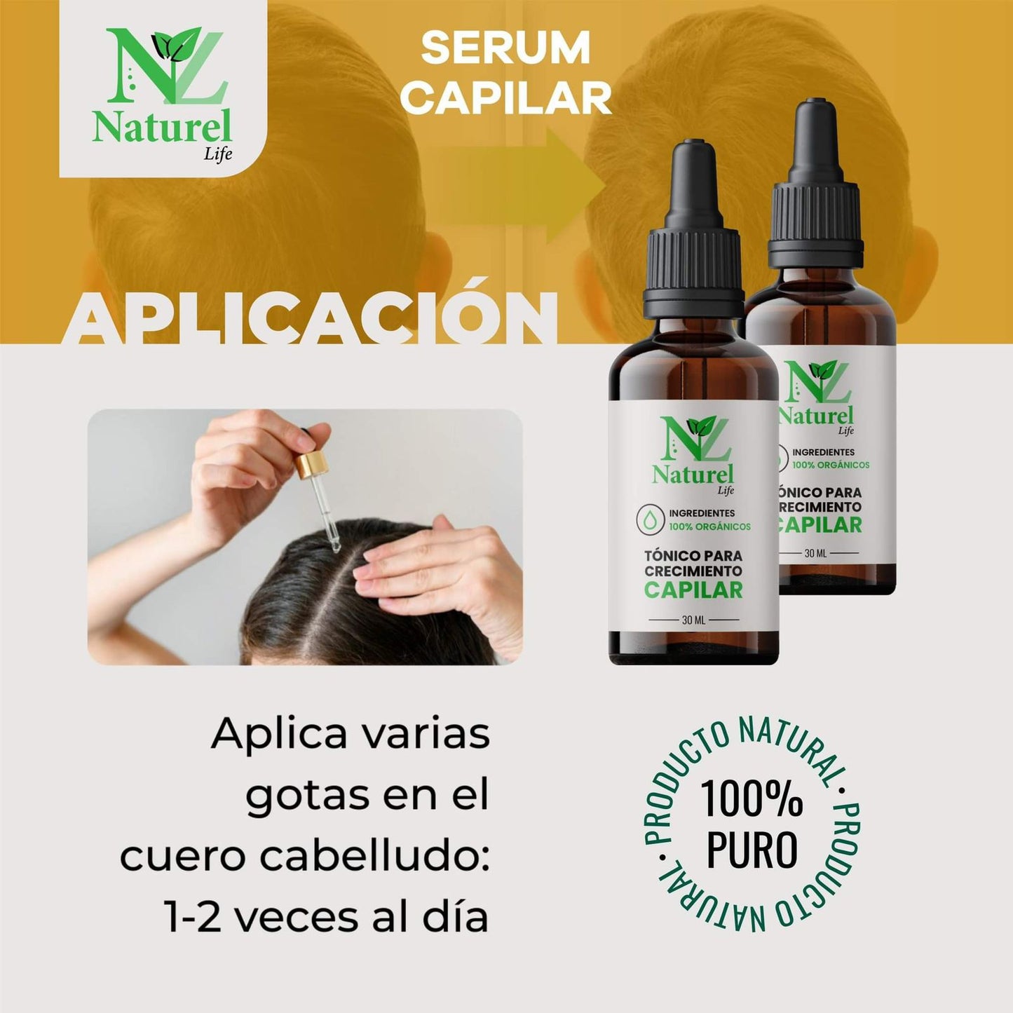 Formula capilar anticaída de cabello