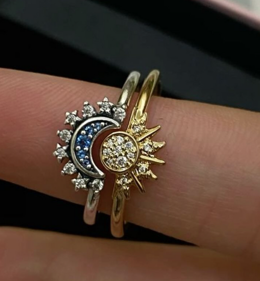Anillo Sol Y Luna 2 En 1