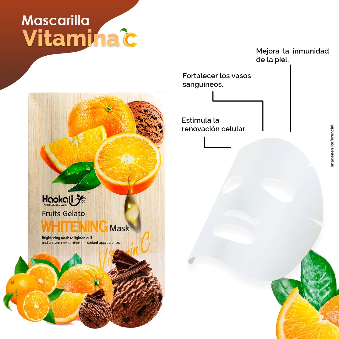 Mascara Facial Vitamina C 30ml X10 Pieza